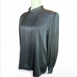 Albert Nipon Vintage Pure Silk Satin Blouse Size 14